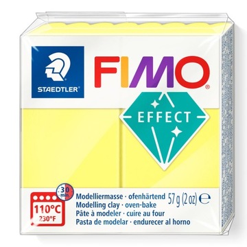 Modelina FIMO effect 57g - 104 żółty przeźroczysty
