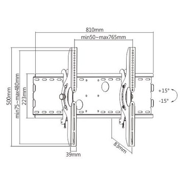 ДЕРЖАТЕЛЬ ДЛЯ LCD LED ТЕЛЕВИЗОРА 37-70 ДЮЙМОВ + РЕГУЛИРОВКА