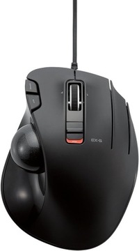 Mysz ELECOM EX-G Trackball, Przewodowa, Sterowanie Kciukiem Czarna Do Gier