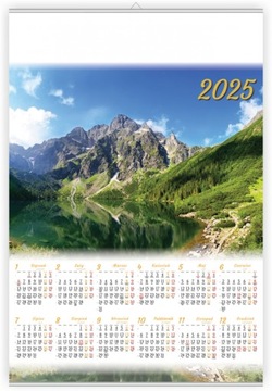 Kalendarz plakatowy Z ZAWIESZKĄ B1 67x99cm Nad Morskim Okiem 2025 WIDOK GÓR