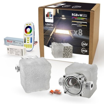 8x Kostka Brukowa LED LedBruk 24V Lento RGBW BC