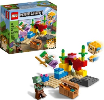 LEGO MINECRAFT 21164 КОРАЛЛОВЫЙ РИФ ФИГУРКА АЛЕКС ПОД ВОДНЫМ ЗОМБИ УТОНИТЬ