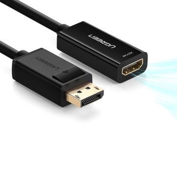 UGREEN АДАПТЕР АДАПТЕР ОТ DISPLAYPORT НА HDMI КАБЕЛЬ ПРОВОД 0,2 м