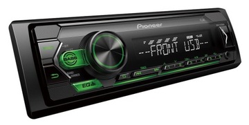 Автомагнитола PIONEER MVH-S120UBG FLAC AUX USB ANDROID 1-DIN зеленая