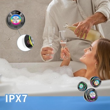 ДИНАМИК BLUETOOTH ДЛЯ ДУША С FM-СВЕТИЛЬНИКОМ РАДИО, ВОДОНЕПРОНИЦАЕМЫЙ IPX7