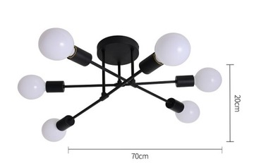 ПОТОЛОЧНЫЙ СВЕТИЛЬНИК, СВЕТОДИОДНАЯ ЛЮСТРА LOFT EDISON