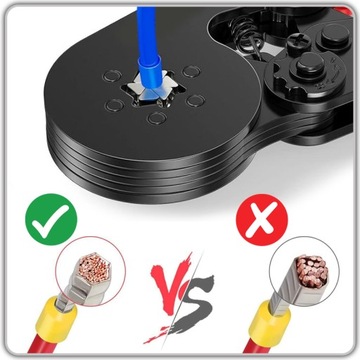 ZESTAW ŚCIĄGACZ IZOLACJI ZACISKARKA PRASKA SZEŚCIOKĄTNA DO TULEJEK 1900 SZT