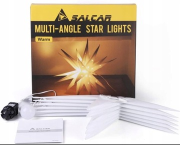 SALCAR STAR 3D LED С ЛАМПОЧКОЙ БЕЛЫЙ РОЖДЕСТВЕНСКИЙ 60 СМ