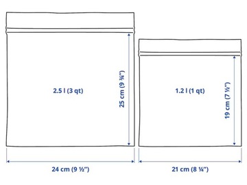 IKEA Istad Woreczki strunowe na żywność 80szt 1,2/2,5/4,5/6l