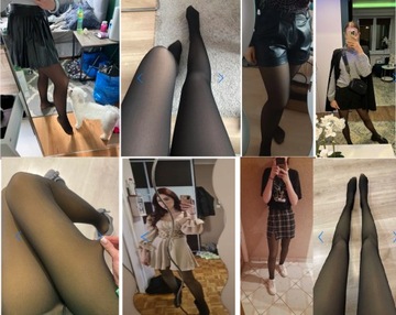 КОЛГОТКИ ЖЕНСКИЕ УТЕПЛЕННЫЕ С МЕХОМ ЧЕРНЫЕ ЗИМНИЕ ЛЕГГИНГИ 320 ден L/XL