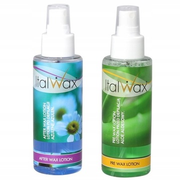 2x lotion ITALWAX przed i po depilacji 100ml+100ml