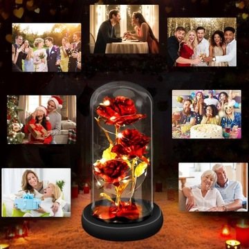 РОЗА В СТЕКЛЕ БЛЕСТЯЩИЕ РОЗЫ ВЕЧНАЯ РОЗА В СТЕКЛЕ ВЕЧНЫЙ ЦВЕТОК ПОДАРОК