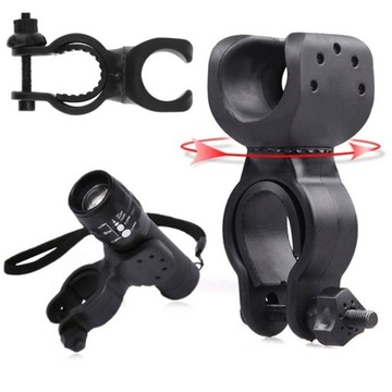 UCHWYT ROWEROWY DO LATARKI OBROTOWY 360 PRZÓD