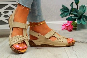 САНДАЛИИ ЖЕНСКИЕ, ЭЛЕГАНТНЫЕ НА ЗАЛИВКЕ, ПРИШИВАННЫЕ, ТОЛСТОЕ ДНО