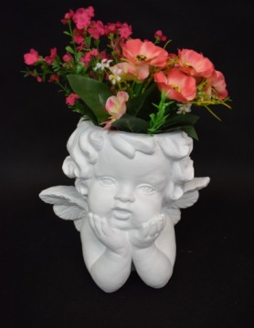 Вазон, чехол-ангел для искусственных цветов