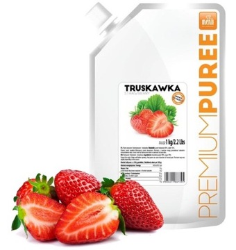 PREMIUM PUREE MUS 90% PULPA TRUSKAWKI 1 kg BIO