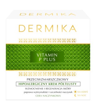 DERMIKA VITAMIN P PLUS KREM PÓŁTLUSTY PRZECIWZMARSZCZKOWY DZIEŃ/NOC 50ml