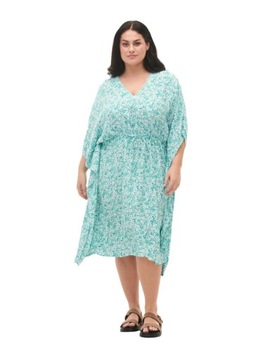 TUNIKA NADRUK OVERSIZE WIĄZANIE NIETOPERZ ZIZZI PLUS SIZE 154B 44