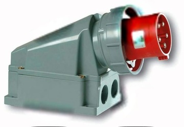 Wtyczka odbiornikowa 63A 5P 400V czerwona IP67 535-6