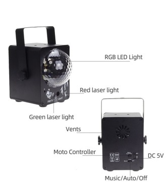 RGB LED ЛАЗЕРНЫЙ ДИСКОПРОЕКТОР
