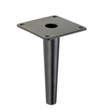 Noga stalowa stożek 13 cm blacha montażowa, czarna