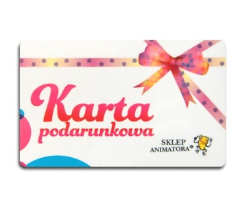 Karta Podarunkowa wartość 100 zł Sklep Animatora