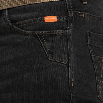 Spodnie taktyczne Pentagon Rogue Jeans - Czarne 44/34