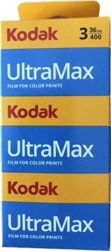 3x Film KODAK ultramax 400 36 klisza gold trójpak