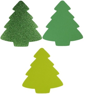 Dekory Duże Choinki z Pianki 10,5 / 12 cm - 8 szt.