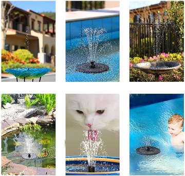 PŁYWAJĄCA FONTANNA SOLARNA OGRODOWA POMPA WODY DO OCZKA WODNEGO STAWU