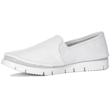 Espadryle skórzane Maciejka 03512-26 białe