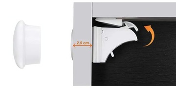 ЗАМОК МАГНИТНЫЙ ДЛЯ МЕБЕЛЬНЫХ ШКАФОВ ЗАМКИ ДЕТСКИЕ 10 шт.