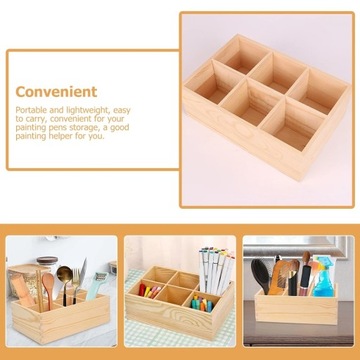 Деревянная подставка для карандашей Цветные карандаши