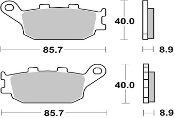 ЗАДНИЕ ТОРМОЗНЫЕ КОЛОДКИ SBS Suzuki GSF 1200 Bandit 06