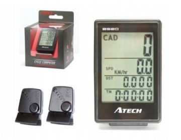 LICZNIK rowerowy BEZPRZEWODOWY ATECH BS20 KADENCJA
