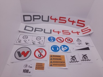 Zestaw naklejek do zagęszczarki DPU4545