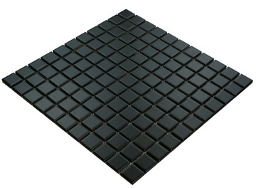 C MOZAIKA ceramiczna czarna, płytka czarna mat