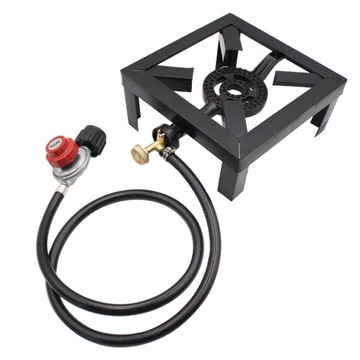 Square, single-burner gas cooker with