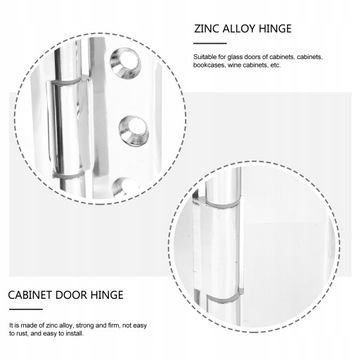 Regulowane zawiasy do szklanych drzwi