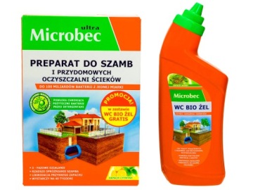 Bros Microbec Ultra Lemon Препарат для септика 1кг + Туалетный гель 500мл