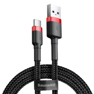 Kabel USB Typ C 3A 0,5m Quick Charge 3.0 Szybkie Ładowanie Nylonowy Przewód