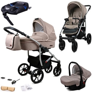 Wózek 4w1 dziecięcy BabyLux Qbaro + baza Isofix