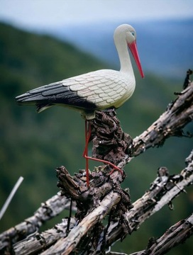 САДОВЫЙ АИСТ, СТОЯЩАЯ САДОВАЯ ФИГУРКА, БОЛЬШАЯ ПРИКЛЕЧЕННАЯ ПТИЦА
