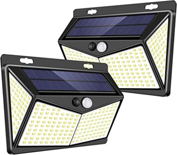 LAMPA SOLARNA CZUJNIK RUCHU IP65 3 TRYBY 2 SZT MPJ