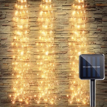GIRLANDA SOLARNA 300 LED KOŃSKI OGON NA DRUCIKACH