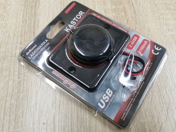 2xUSB зарядное устройство плоского монтажа, ПОДСВЕТКА 12/24В 3,1А