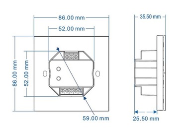 PK4(B) Panel RF DIM RF+DMX 2/4-Strefowy 230VAC GW5