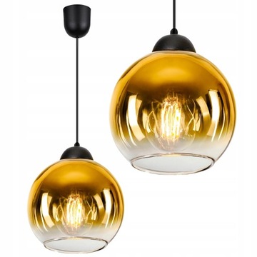 LAMPA WISZĄCA SUFITOWA ŻYRANDOL PLAFON LED szklana