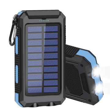 powerbank ładowarka solarna o pojemności 30000 mah z kompasem i latarka