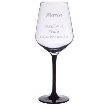 Rubin Black Kieliszek Z Grawerem Wyborne Winko 370ml